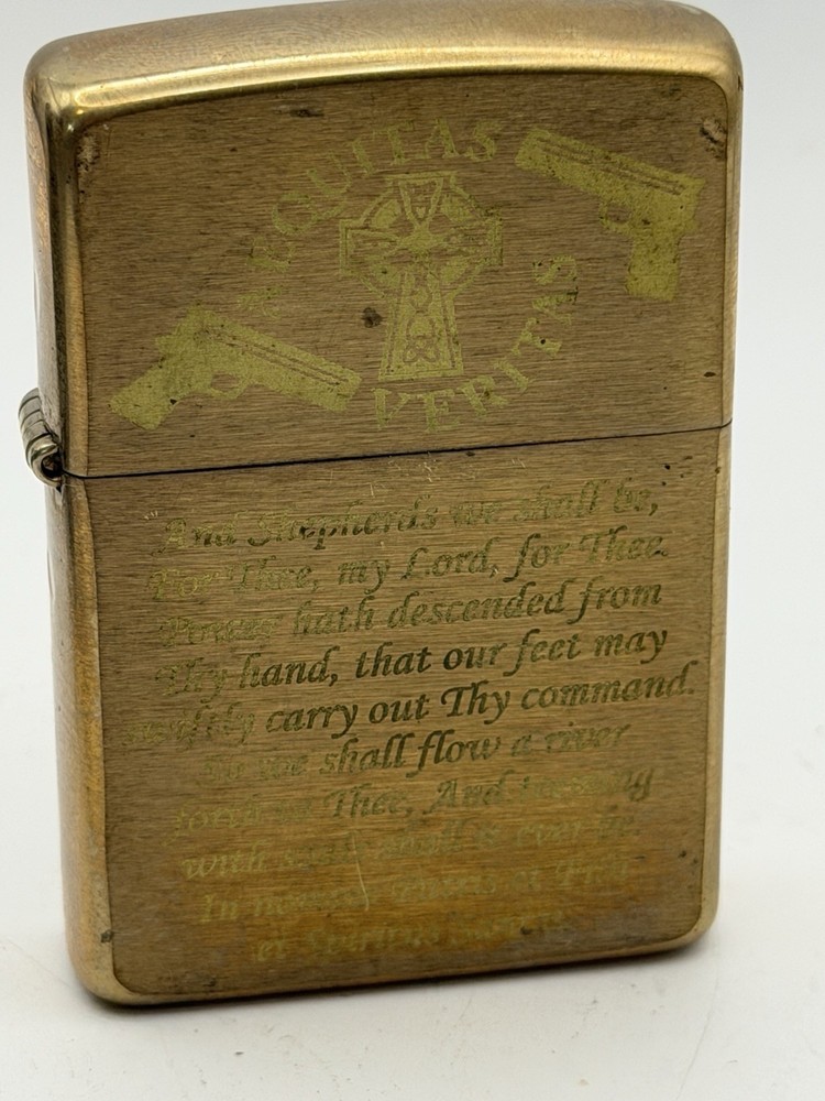 2016 Aequitas Beritas Brass Zippo Lighter NEW