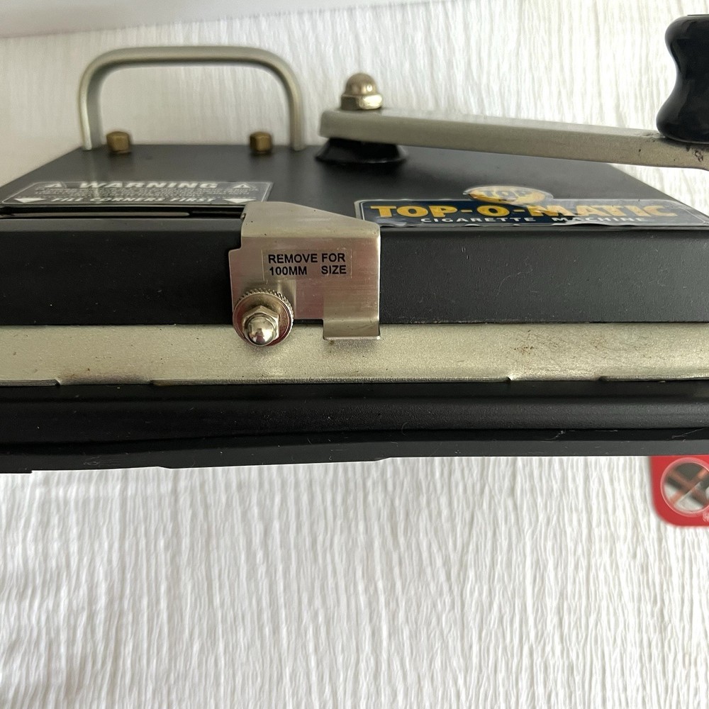 TOP-O-MATIC Cigarette Rolling Machine Makes King Size or 100mm Original Box READ