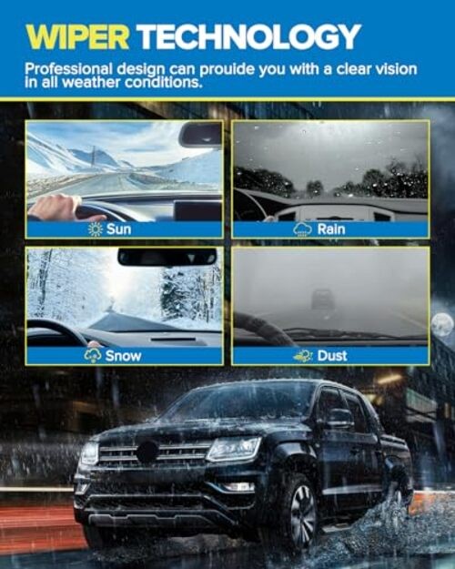 22" 22" Windshield Wiper Blades Replacement for 2008-2013 Silverado 1500,