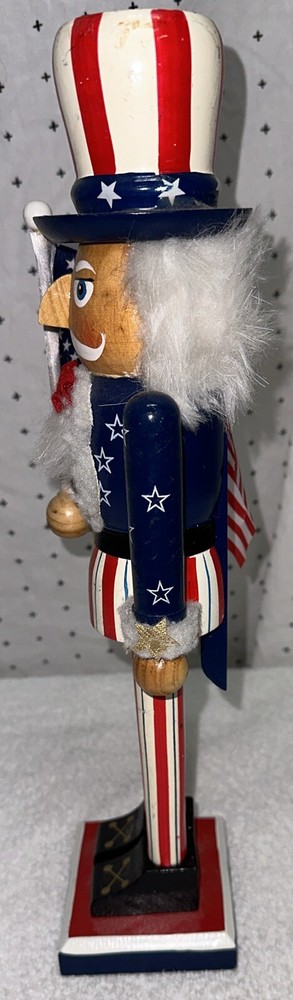 Patriotic Uncle Sam Nutcracker 2012 Flag Stars Stripes Independence Day 15”