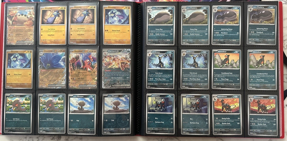 Obsidian Flames - Complete Base Set - C,U,R,RR and Reverses - Binder