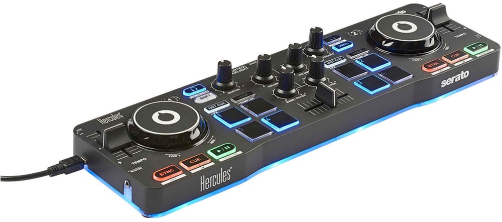 Hercules DJ DJControl Starlight | Pocket USB DJ Controller with Serato