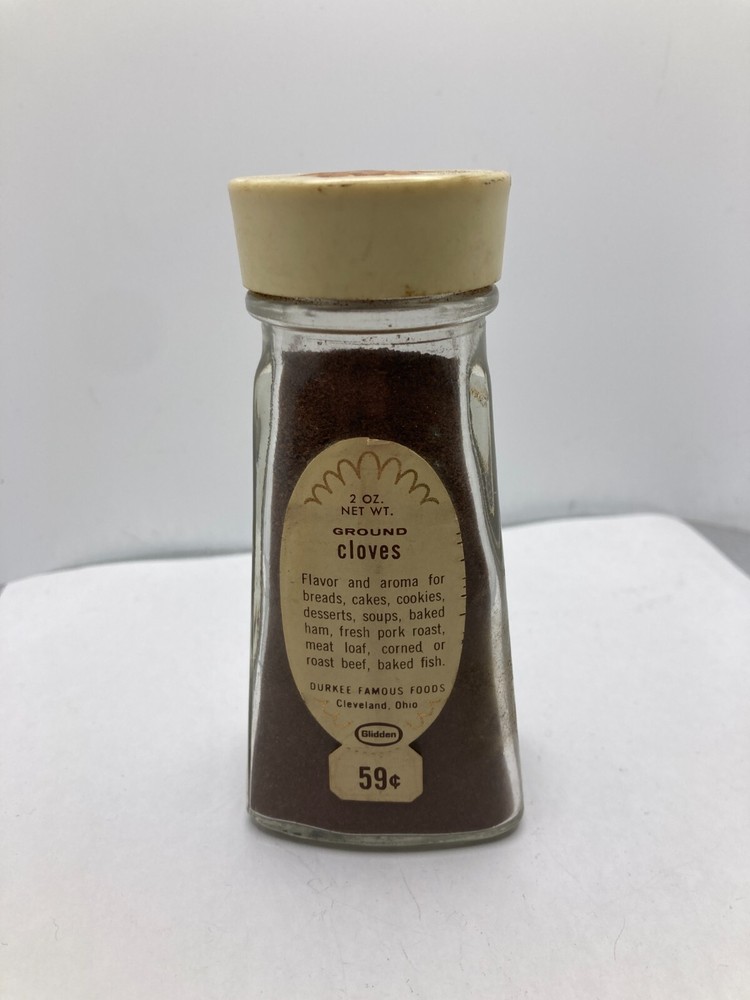Vintage Durkee Spice Jar Bottle Select Ground Cloves