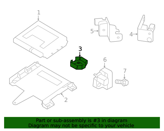 Genuine Volvo Parking Aid Control Module Clip 30681674