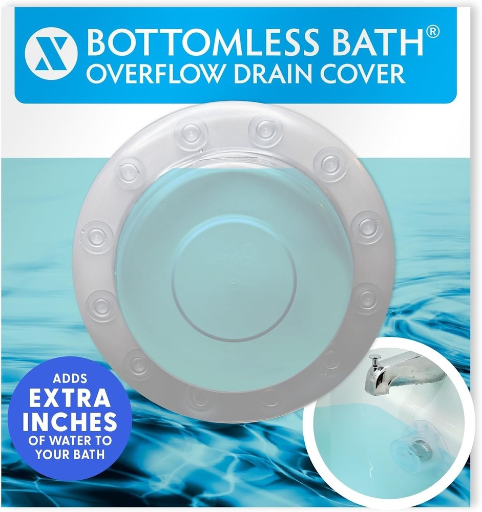 4-Inch Clear Overflow Drain Cover for Bathtubs – Elevate Your Bathing Experience