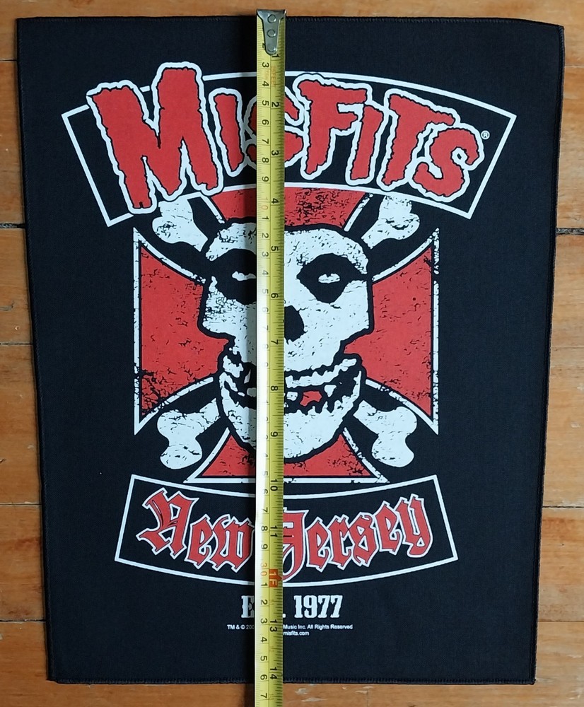 MISFITS Est 1977 New Jersey LICENSED Woven LARGE Battle Jacket Back Patch