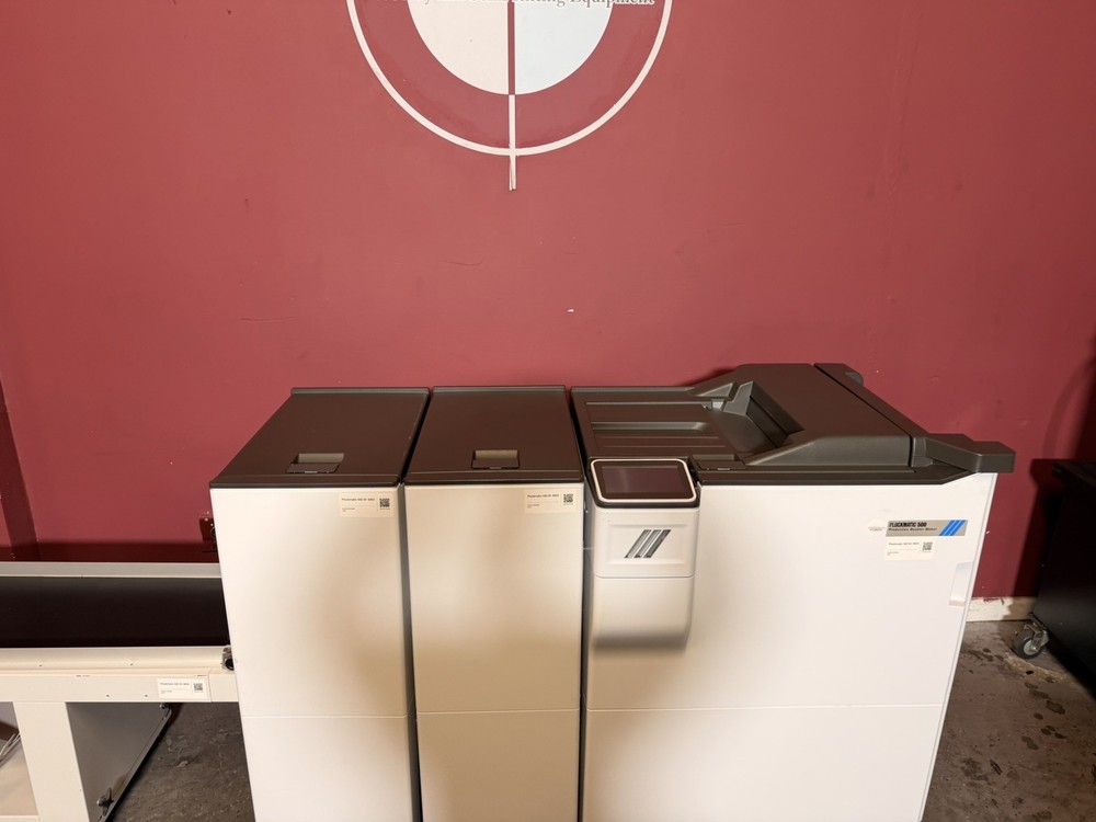 Plockmatic 500 bookletmaker extended Conveyor !Video!