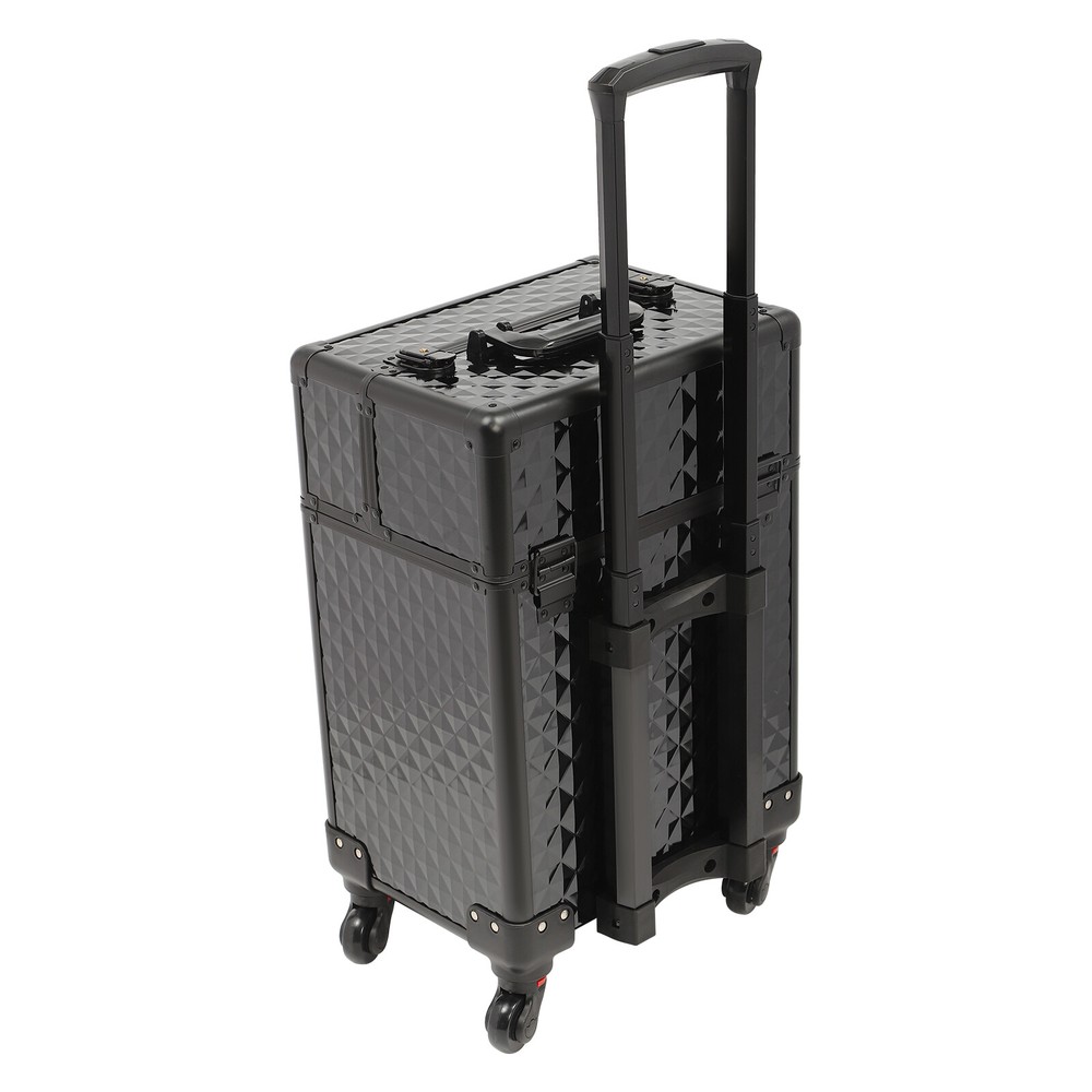 Makeup Trolley Rolling Makeup Train Case Durable Large Capacity Organizer W/lock