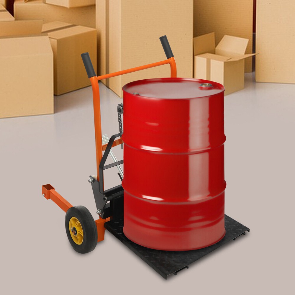 Stacker Hydraulic Material Winch Stacker 440lbs Pallet Truck Dolly Fork Lift