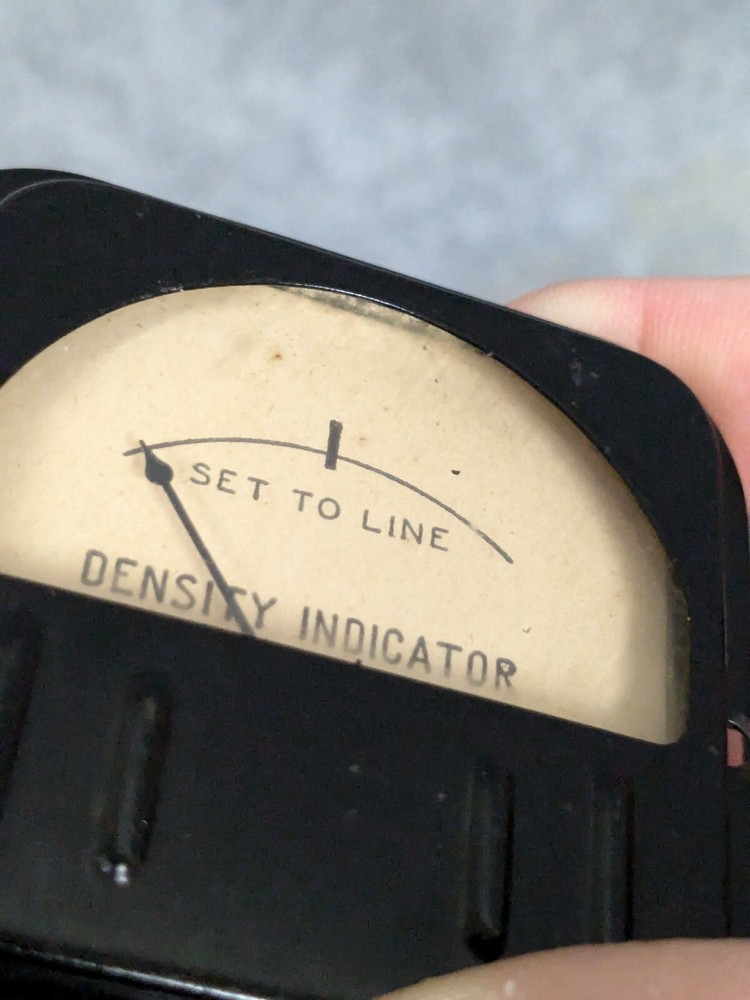Vintage Density Indicator Panel Guage - Made in USA
