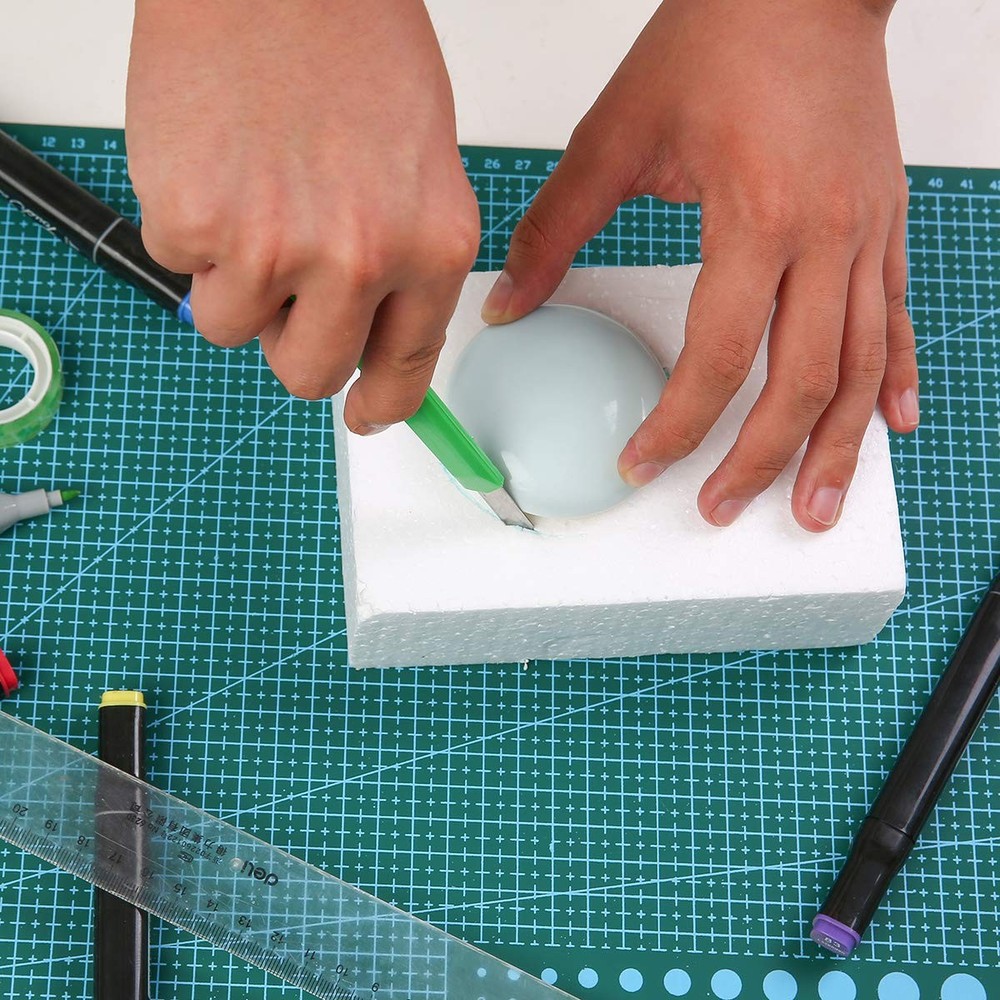 8 Pack Craft Foam Blocks 6X4X2in Polystyrene Brick Rectangle for Arts Project...