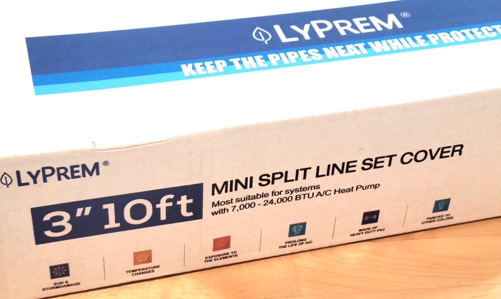 LyPrem MINI SPLIT LINE SET COVER 3" X 10 ft - BROWN