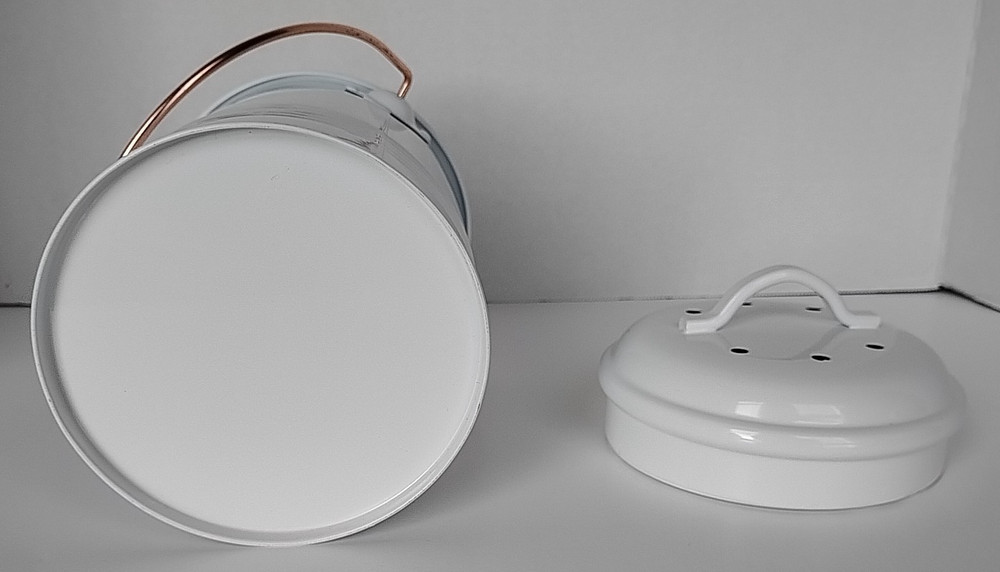 Compost Bin Kitchen Counter, Small Metal Compost Bin