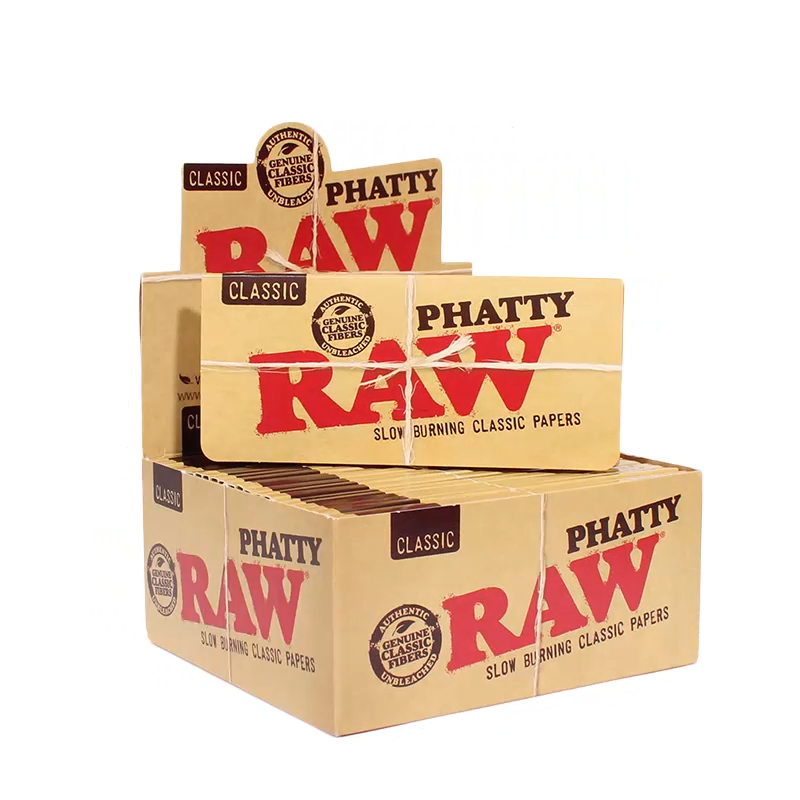 RAW Classic PHATTY ROLLING PAPERS - THREE PACKS - FITS YOUR RAW PHATTY ROLLER
