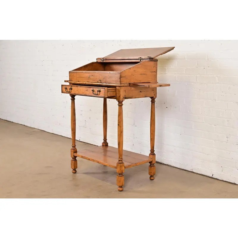 Guy Chaddock Gustavian Slant-Front Maple Secretary Desk