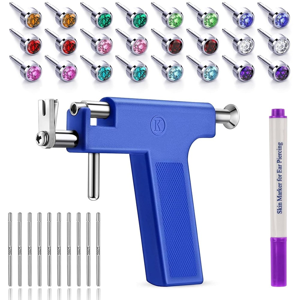 Ear Piercing Kit,Premium Gun Kit with Hypoallergenic Blue