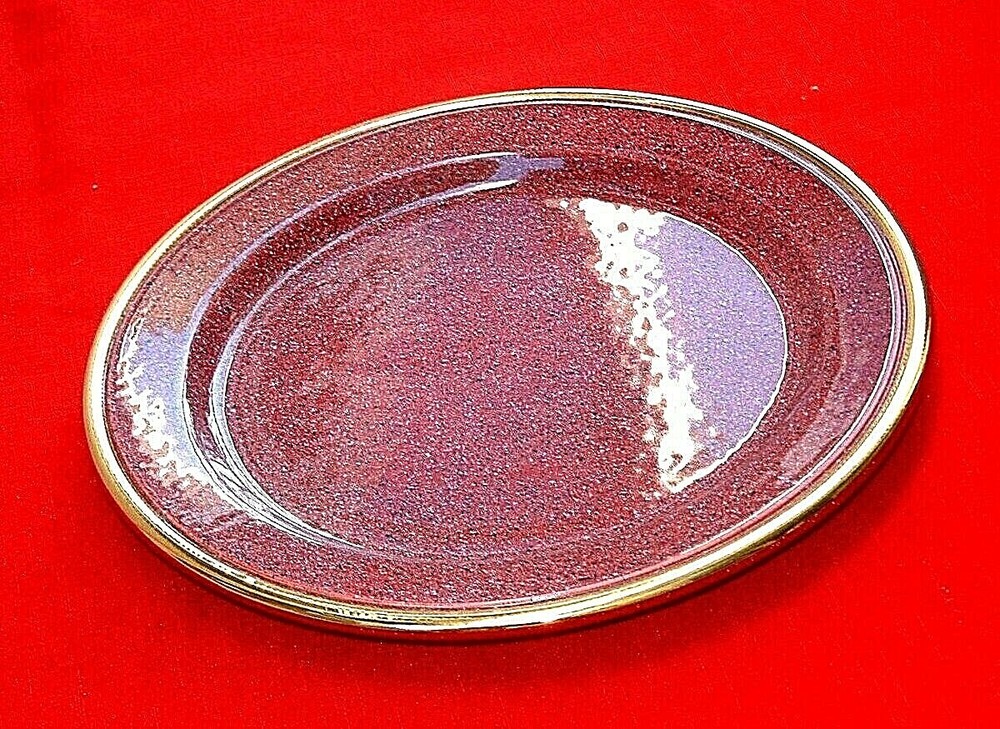 Baldell Ceramic Granito Buffet Serving Platter Round Red 12in