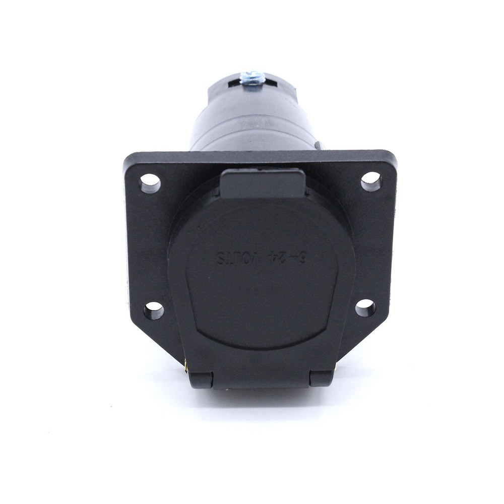 1pc 12V 7 Pin Round Trailer Plug 7 Way Socket Adapter Wiring Connector