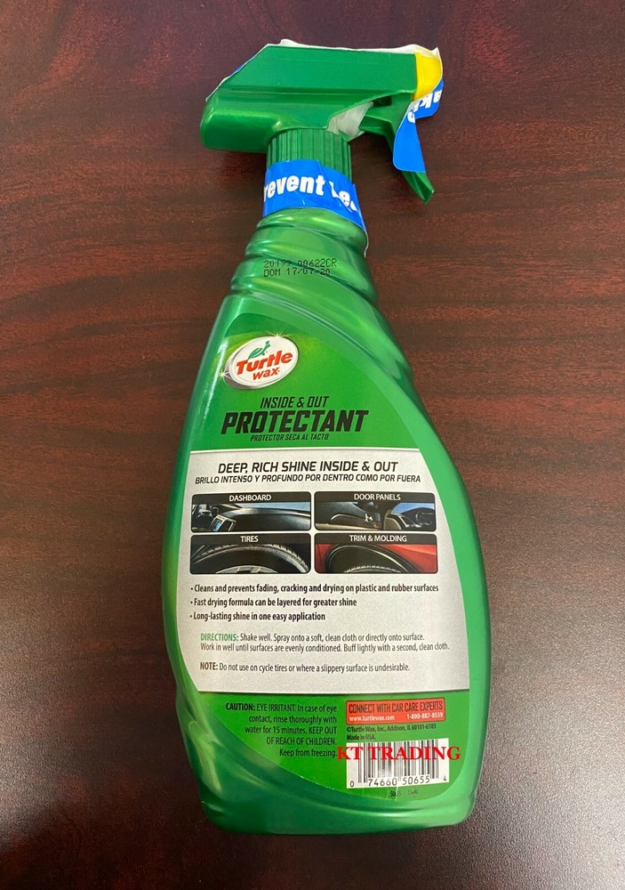 Turtle Wax Car Auto QUICK & EASY Inside Out Plastic Vinyl Protectant ~UV Shield