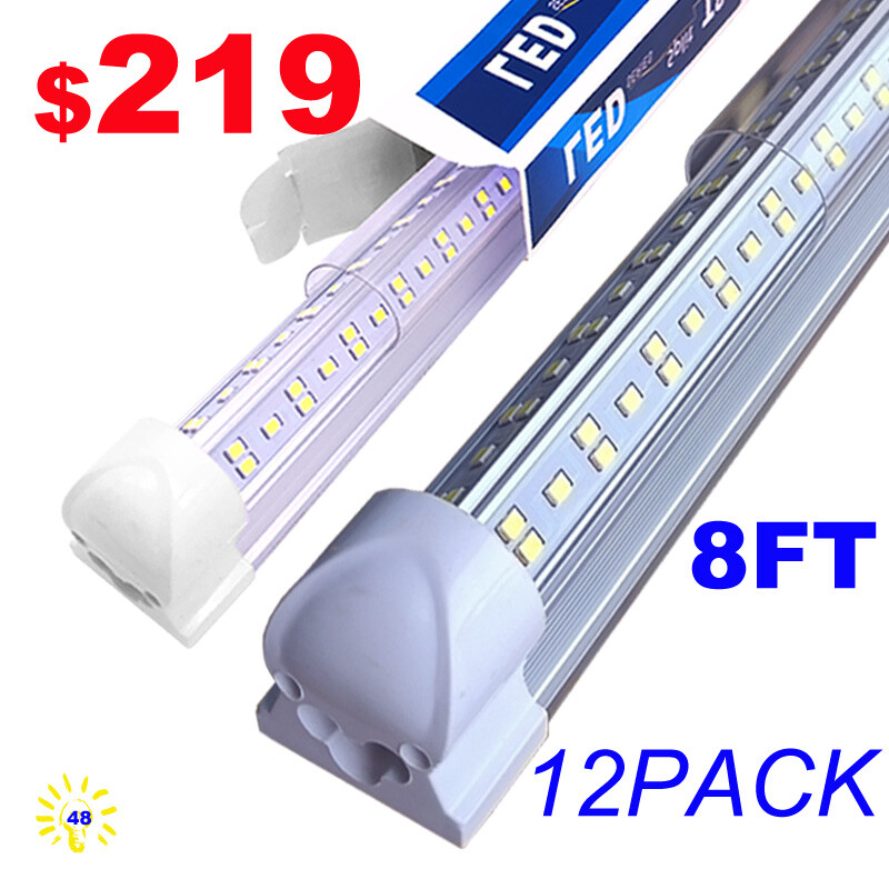 8FT Led Tube Light Bulbs 144W 8 Foot Led Shop Lights 12PACK LED Strip Lights LED