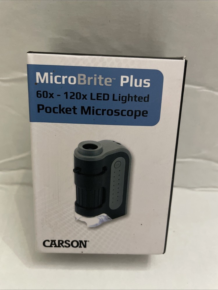 Carson Microbrite Plus Led Pocket Microscope 60X 120X Magnification Education...