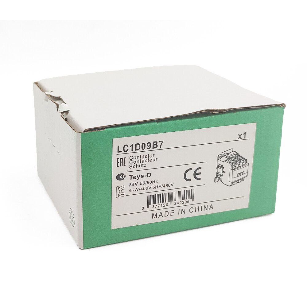 4PCS TeSys Deca LC1D09B7 Contactor 24V coil replace Schneider LC1D09B7 AC 9A