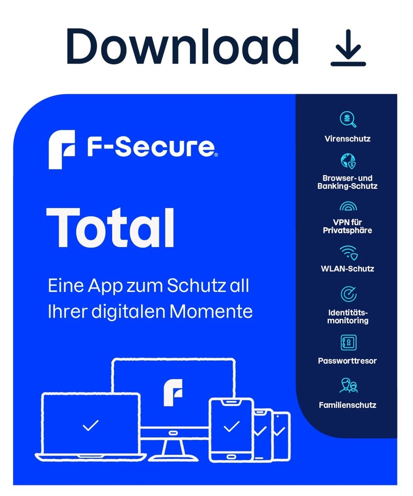 F-Secure Total 5 Devices 2 Years - Email Key ESD