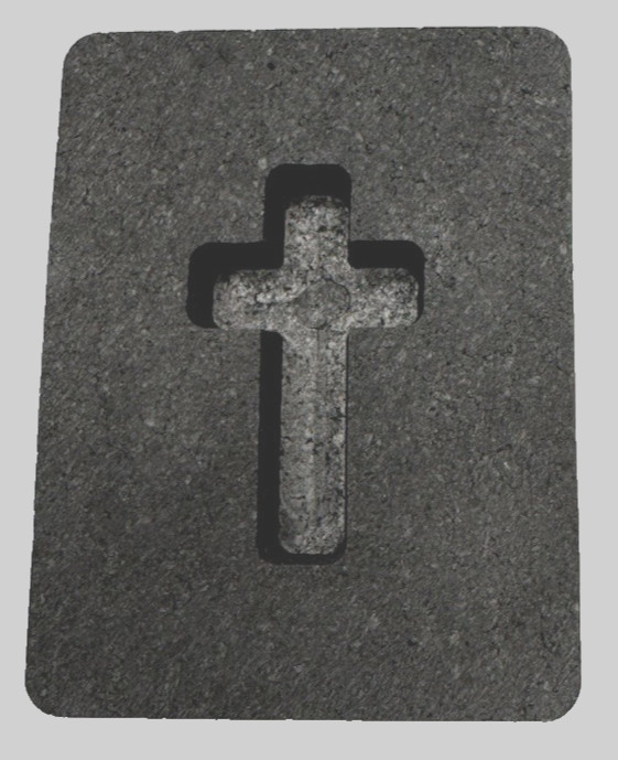 Graphite Ingot Mold for Casting .75 oz Gold Cross