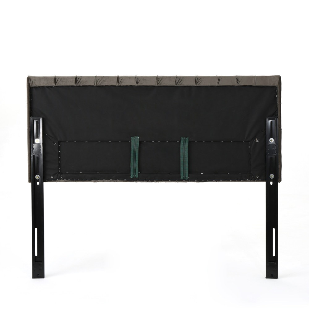 Tufted Upholstered Bed Headboard in Adjustable Solid Wood Head Board