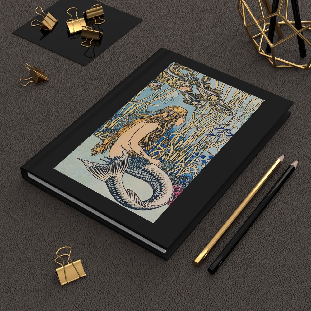 Hardcover Journal Matte Notebook Mermaid