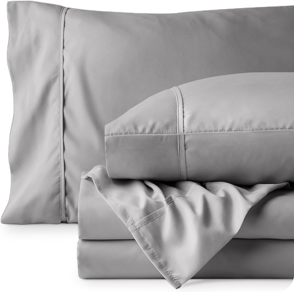 Queen Sheet Set - Luxury 1800 Ultra-Soft Microfiber - Double Brushed - Deep Pock