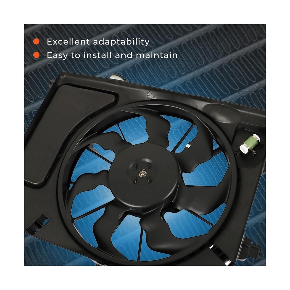 Labwork Radiator Condenser Cooling Fan Assembly Replacement for Hyundai Elant...
