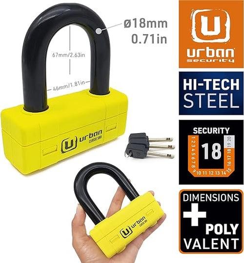 Urban Motorcycle UR75 motorcycle Disc Lock + Reminder Cable Security Level 18