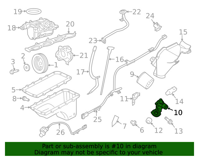 Genuine Ford Engine Oil Filter Adapter 9L3Z6881B