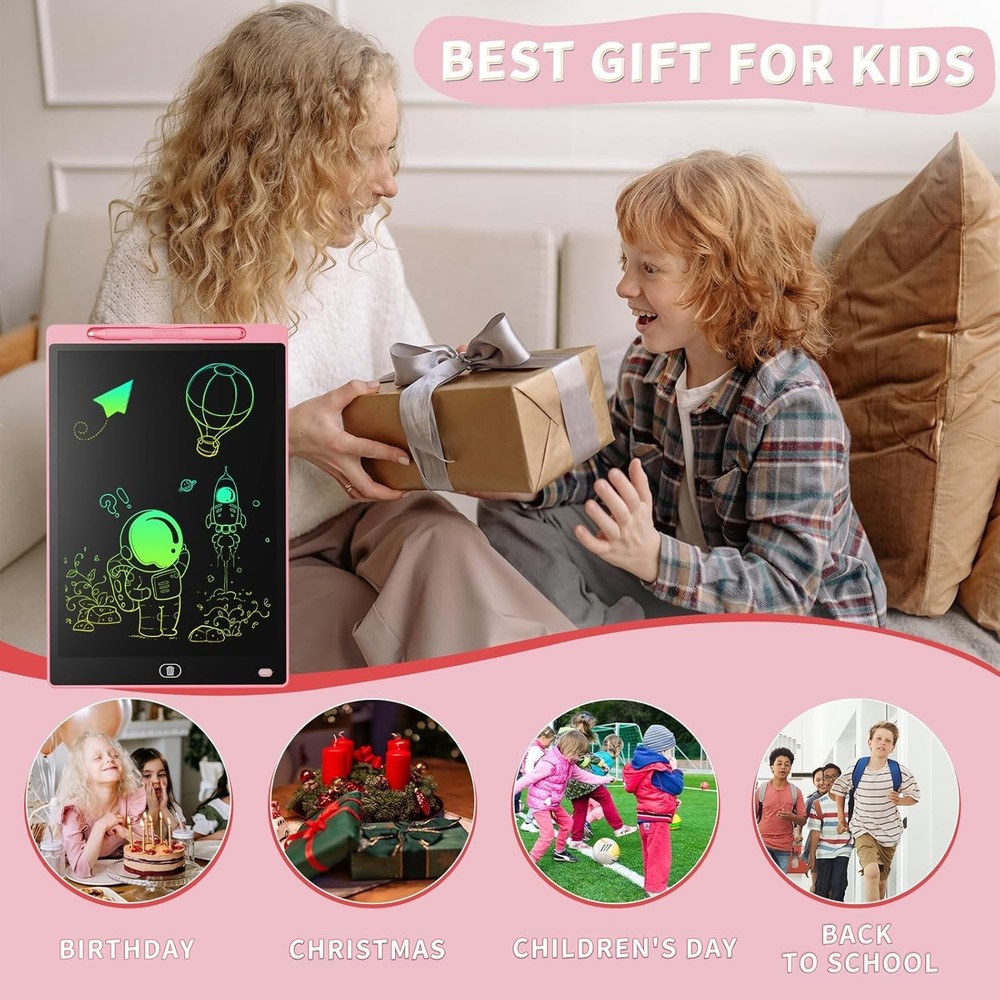 2 Pack] LCD Writing Tablet 8.5-Inch Colorful Doodle Board, Toddler Learning E...