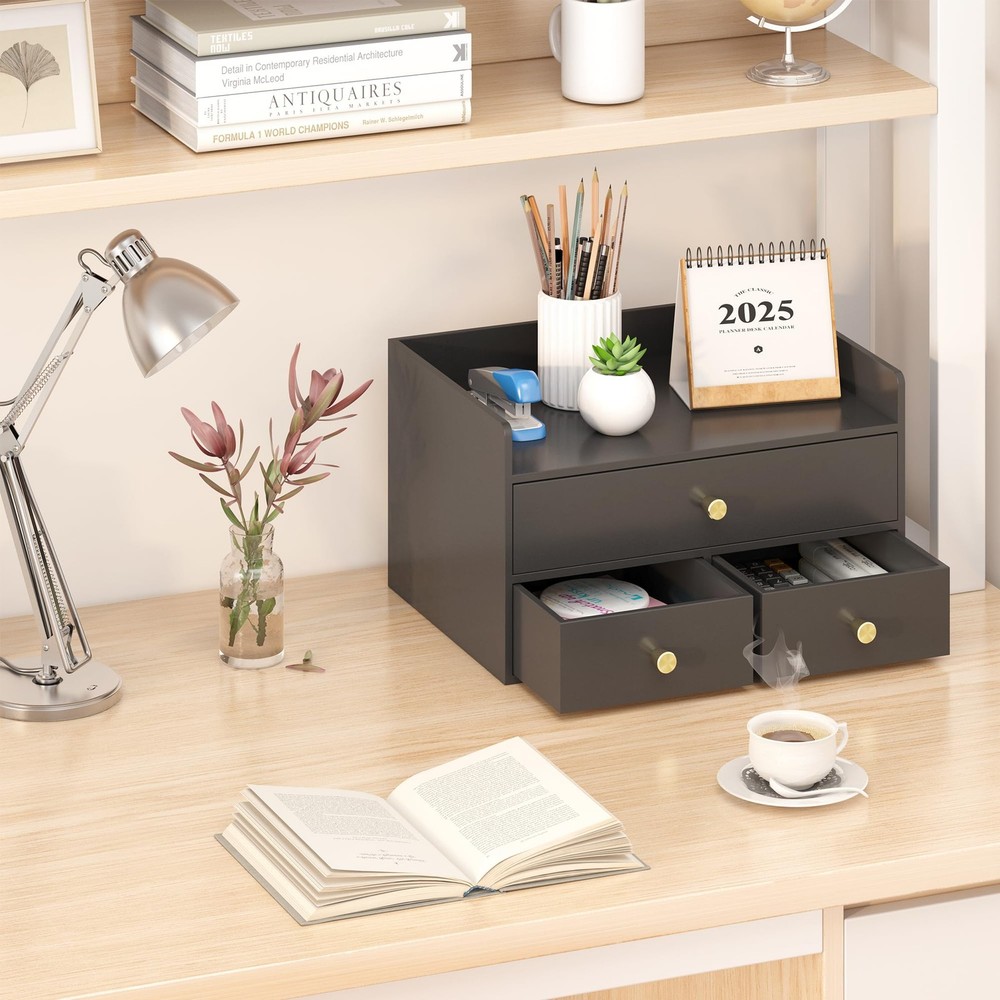 Desk Organizer - Stackable, No Assembly Required, Ideal for Office/Home Use -...