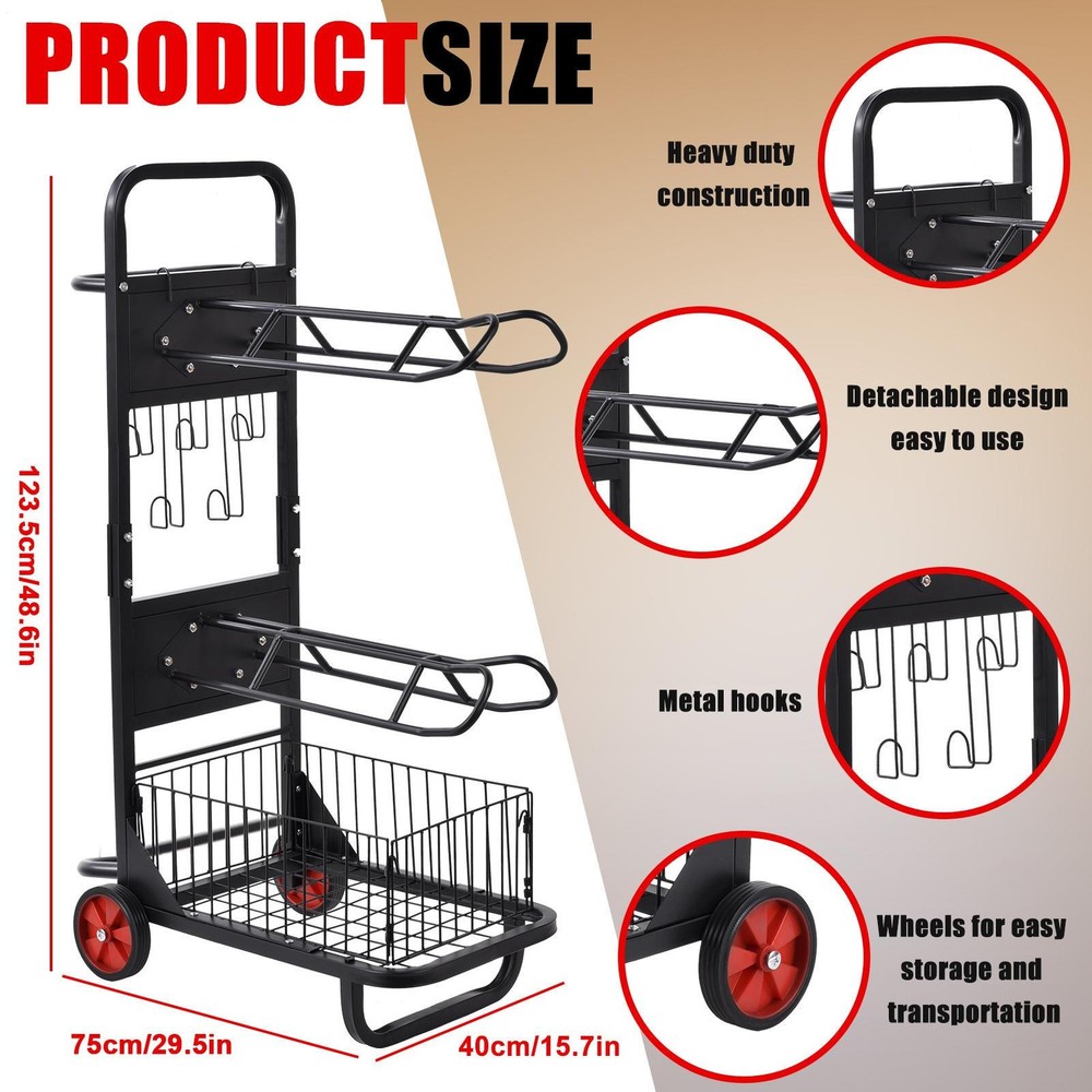 Rolling Saddle Rack Portable Saddle Stand with Wheels Heavy Duty Horse present