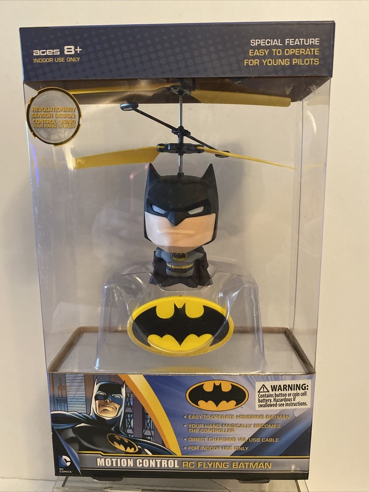 DC Comics Motion Control Indoor RC Flying Batman Easy To Operate in Original Box