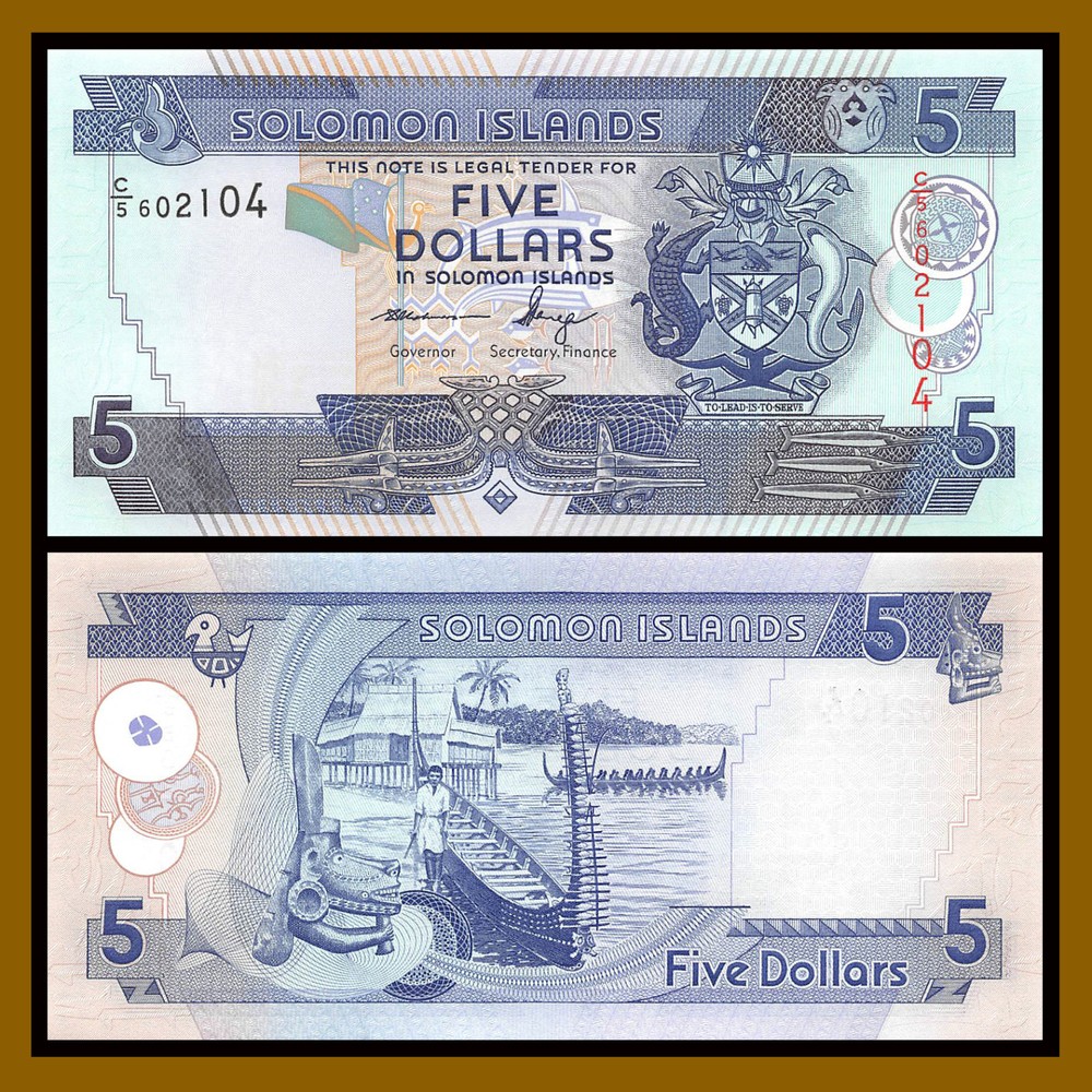Solomon Islands 5 Dollars, 2008 P-26 Unc