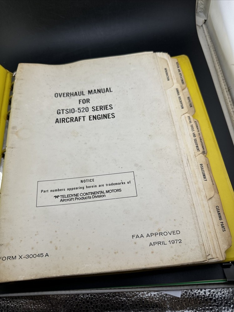 ✈️ Continental Aircraft Engine GTS10-520 Manual