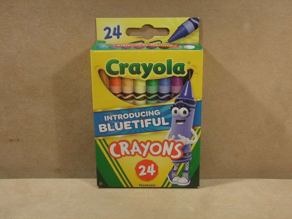 New Crayola 24 Count Crayons Introducing Bluetiful