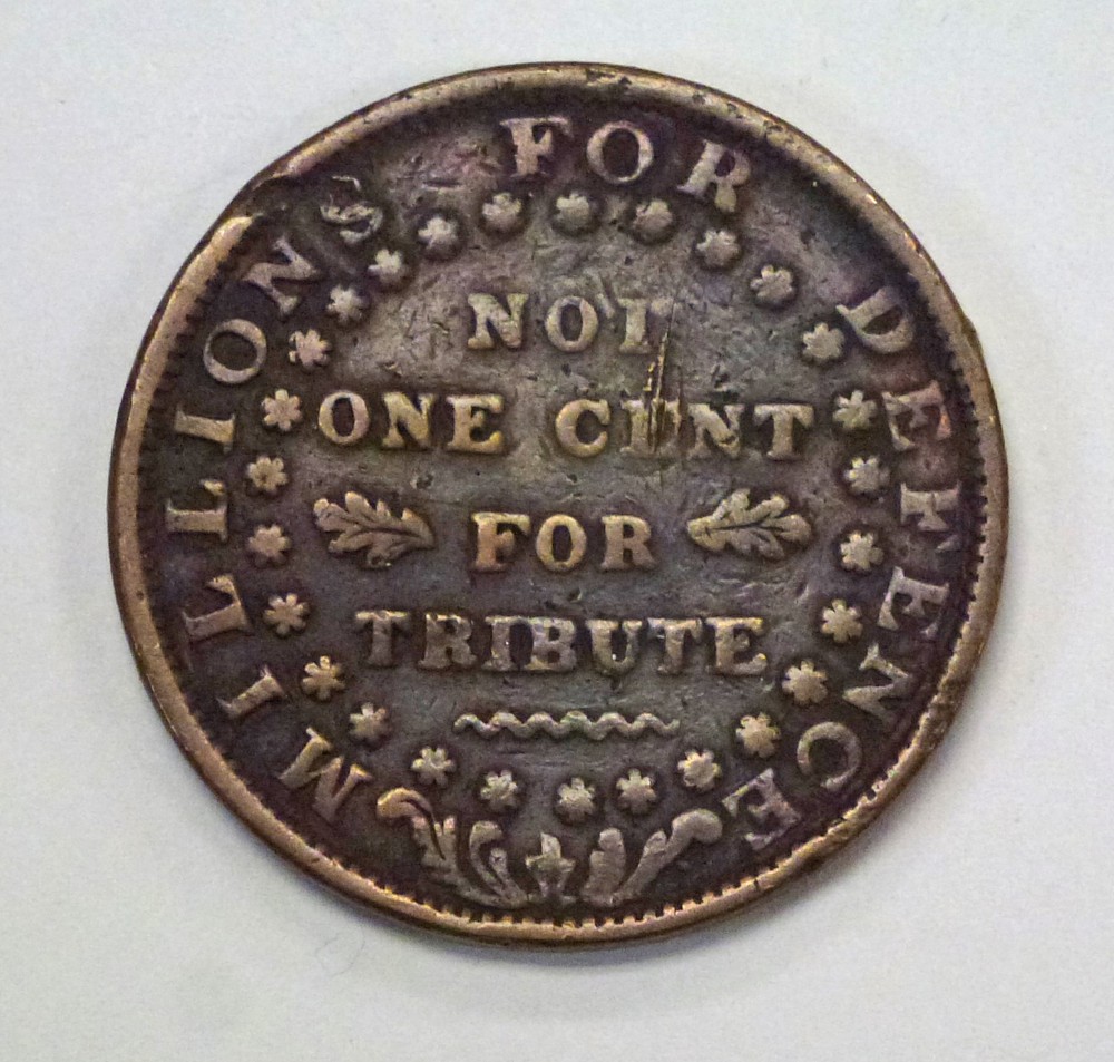 1841 WEBSTER CREDIT CURRENT Hard times Token 28mm
