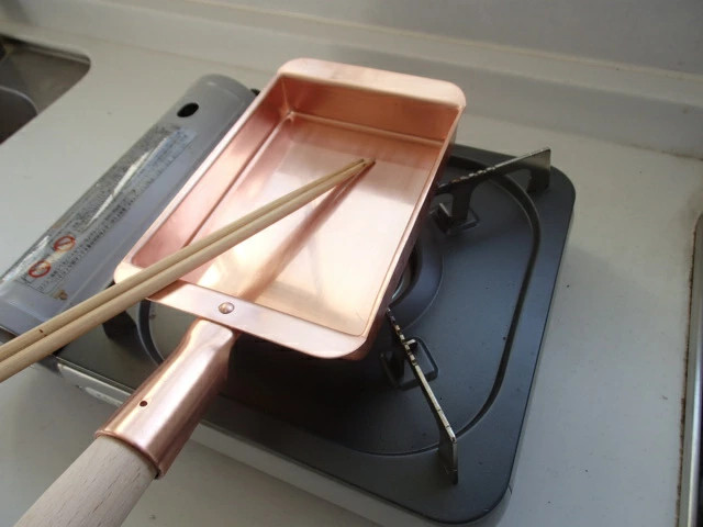 Pure copper rectangular tamagoyaki pan Kansai style inner dimensio From Japan