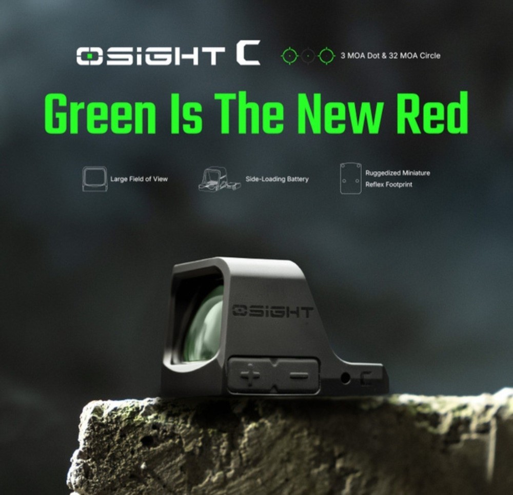 Olight Osight C Green Dot Open Reflex Optic w/Replaceable Side Loading Batt