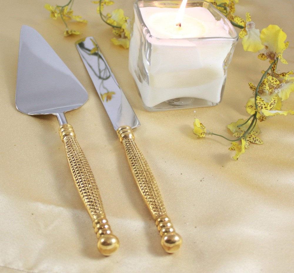 Server Set, Cake, Pie, Desert Flatware Set, String of Beads Design, 2-piece 1...