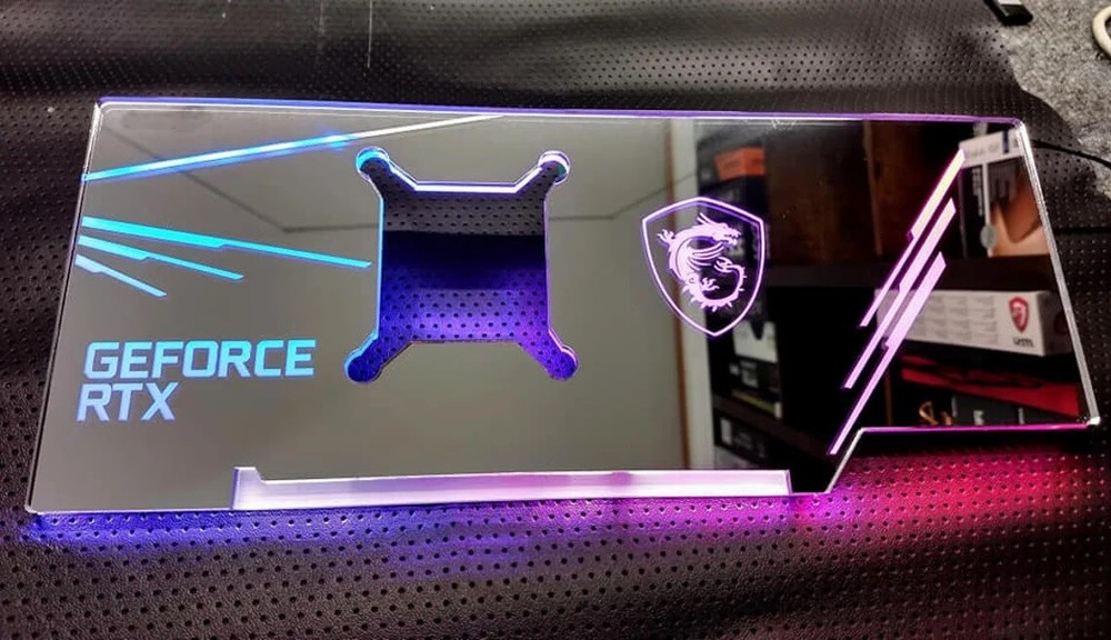 Custom Pic ARGB Mirrored GPU Backplate Mirrored GPU Side Panel Gaming PC Case