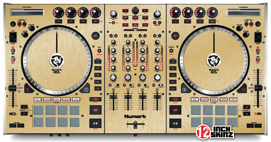 Numark NS7II Skin Brushed Gold