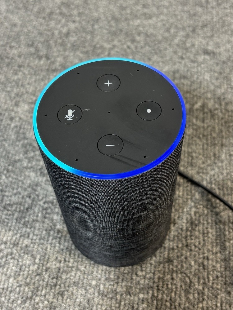 Amazon Echo (2nd Generation) Smart Assistant Charcoal Black Fabric Works Tested