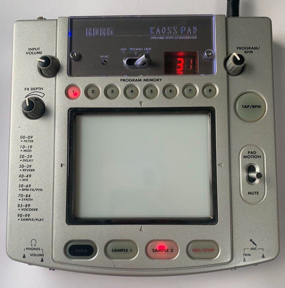 KORG KAOSS PAD KP2 Dynamic Effect Controller DJ Effector Sampler Musical Gear