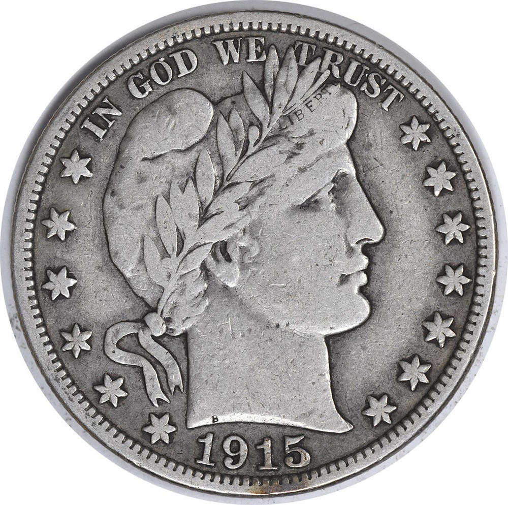 1915-S Barber Silver Half Dollar VF Uncertified #320